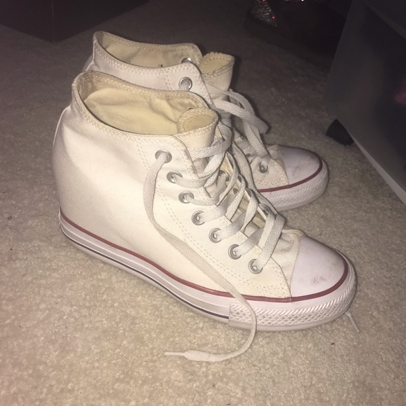white converse wedges